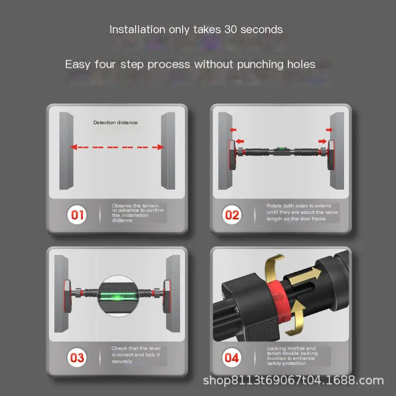 Indoor Pull-Up Bar for Home Fitness and Exercise