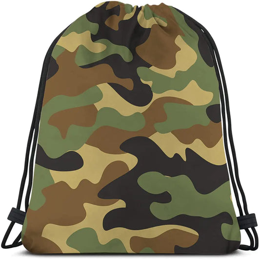 PupPack Drawstring Gym Bag - Cartoon Bulldog Design