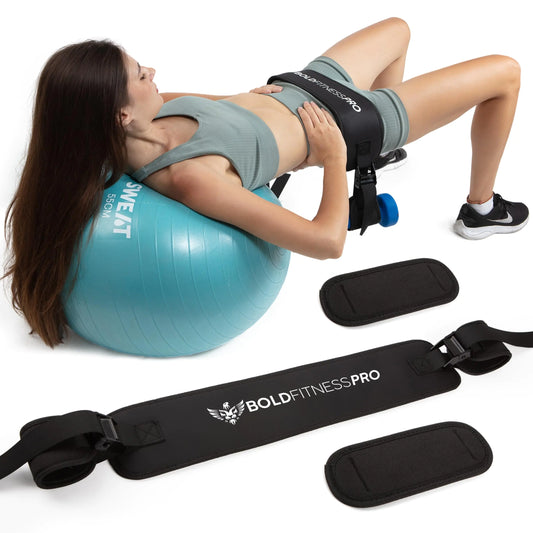 Hip Thrust Belt For Dumbbells Heavy Kettlebells Plates - Ultra-Durable Booty Belt for Hip Thrust - Hip Thrust Pad With Weight Support Pouches for Ultimate Stability and Comfort - Weight Lifting Belt