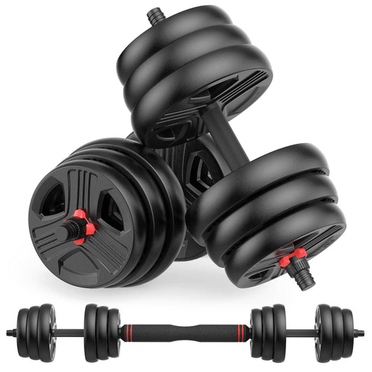 FlexSet Adjustable Dumbbells 20-90lbs - 2-in-1 Barbell and Kettlebell