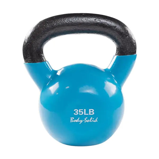 Body-Solid 35 lb Vinyl Kettlebell with Grip Handle
