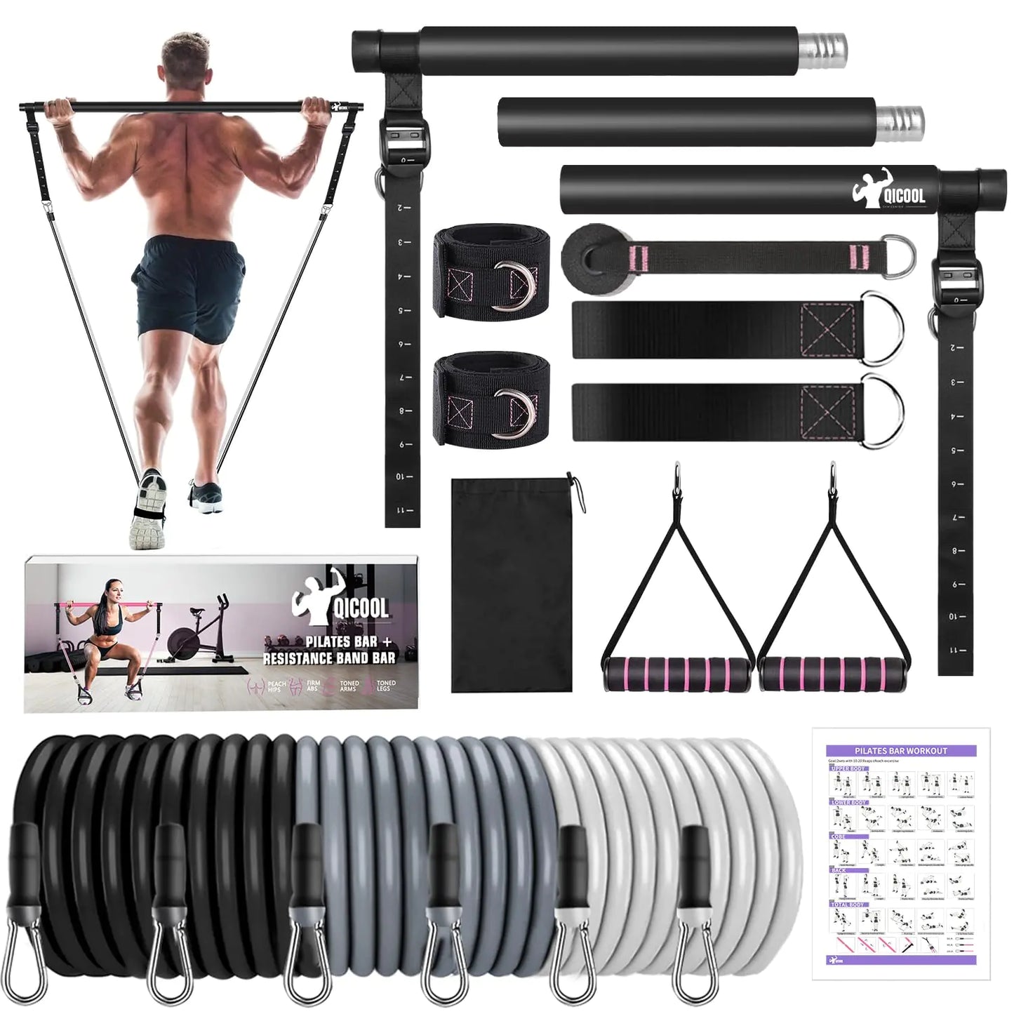 FlexiPilates Resistance Set with Adjustable Bands