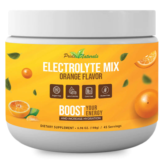 Electrolyte Hydration Powder - Sugar-Free Recovery Drink Vegan & Gluten-Free (198g Orange)
