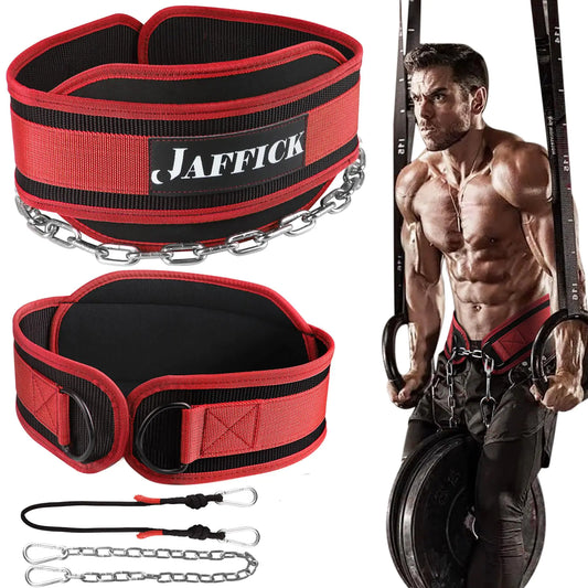 Jaffick Superior Nylon Dip Belt with Dual Weight Support
