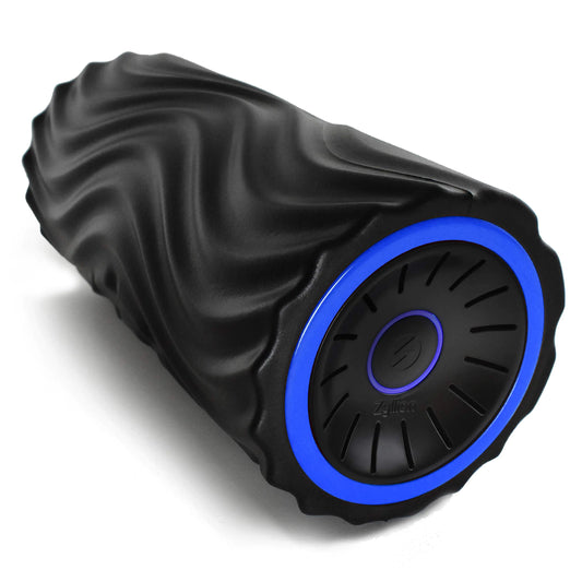 Zyllion Rechargeable 3-Surface Vibrating Foam Roller - Black/Blue