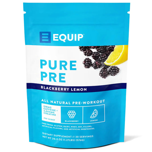 Equip Naturals Pre-Workout Boost | Blackberry Lemon | 30 Servings