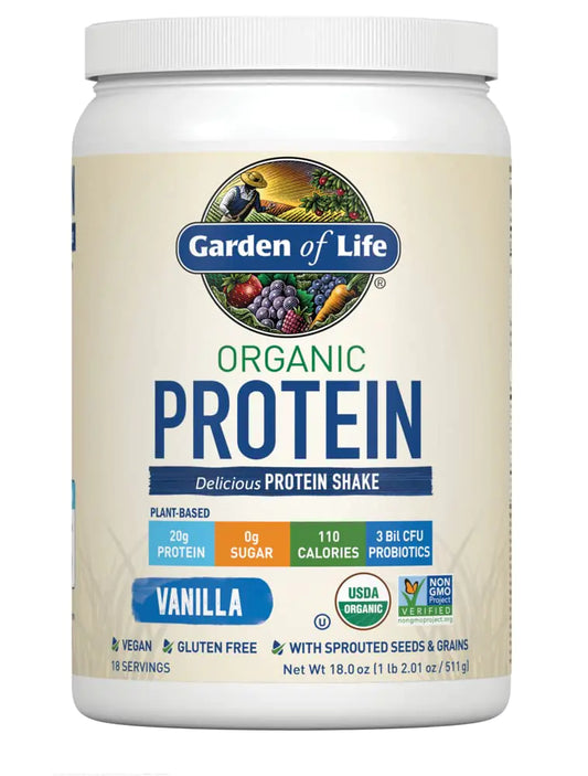 Garden of Life Organic Protein Shake Powder Vanilla Flavor
