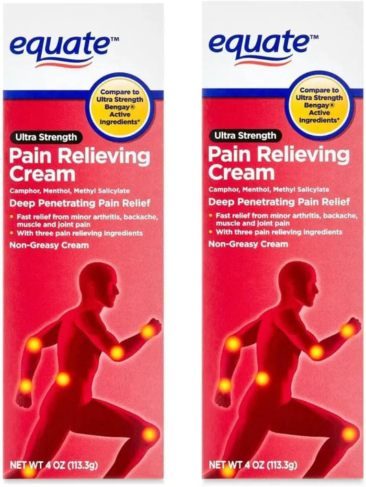 Equate Max Relief Muscle Cream 4oz Twin-Pack