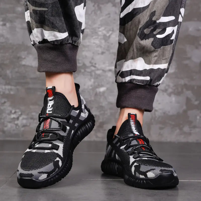 Flyknit Running Shoes, Camouflage Training Footwear