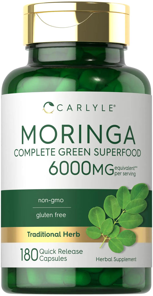 Carlyle Moringa Oleifera 180 Caps | Green Superfood Extract | Gluten-Free