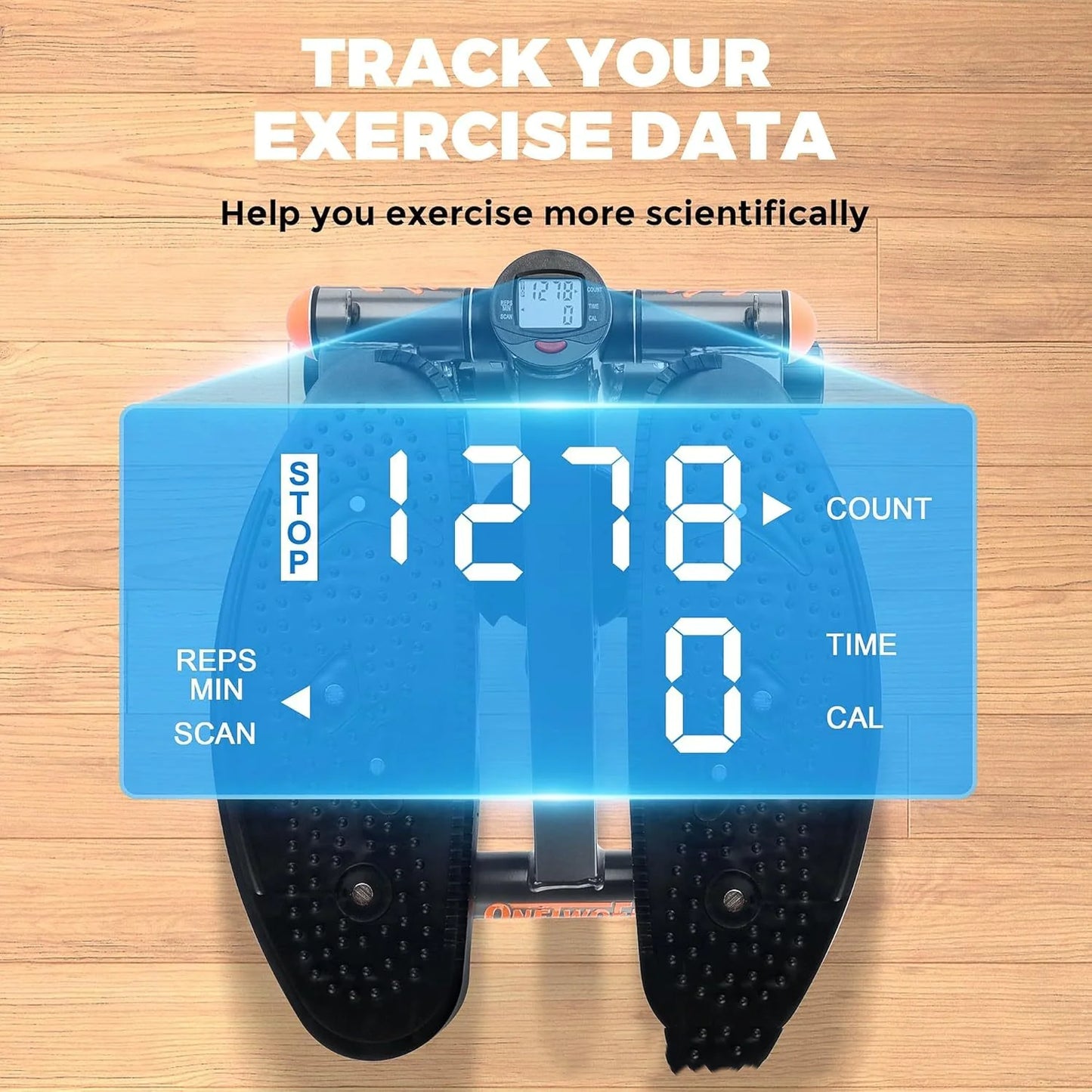 Stair Stepper with Resistance Bands and Tracker