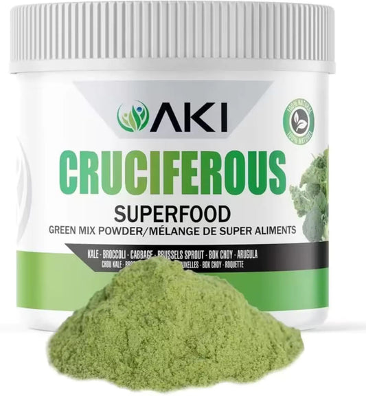 AKI Essential Greens Blend Powder - Rich in Vitamins & Fiber (5.3oz/150G)