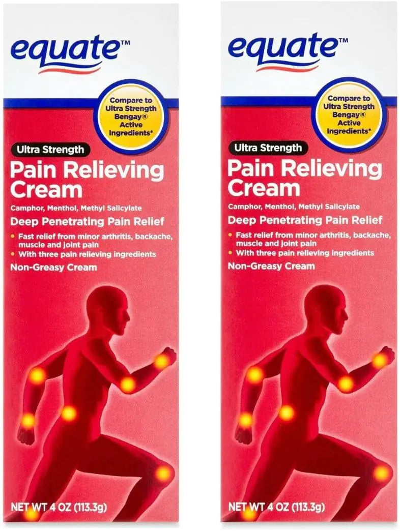 Equate Max Relief Muscle Cream 4oz Twin-Pack