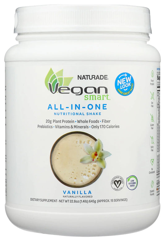 VeganSmart Naturade All-in-One Protein - Vanilla Plant Shake - 15 Servings