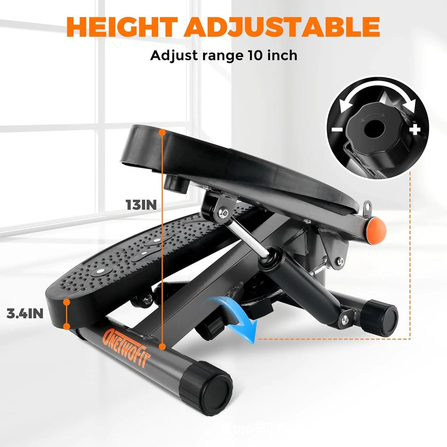 Stair Stepper with Resistance Bands and Tracker