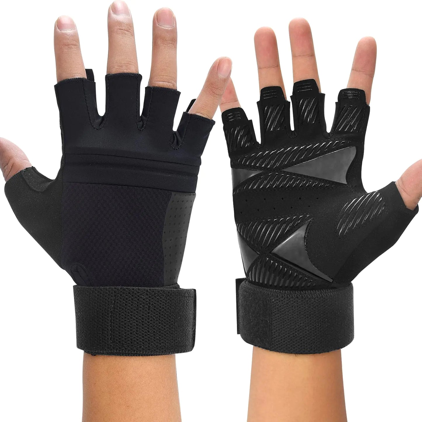 Full Grip Fitness Gloves with Wrist Straps