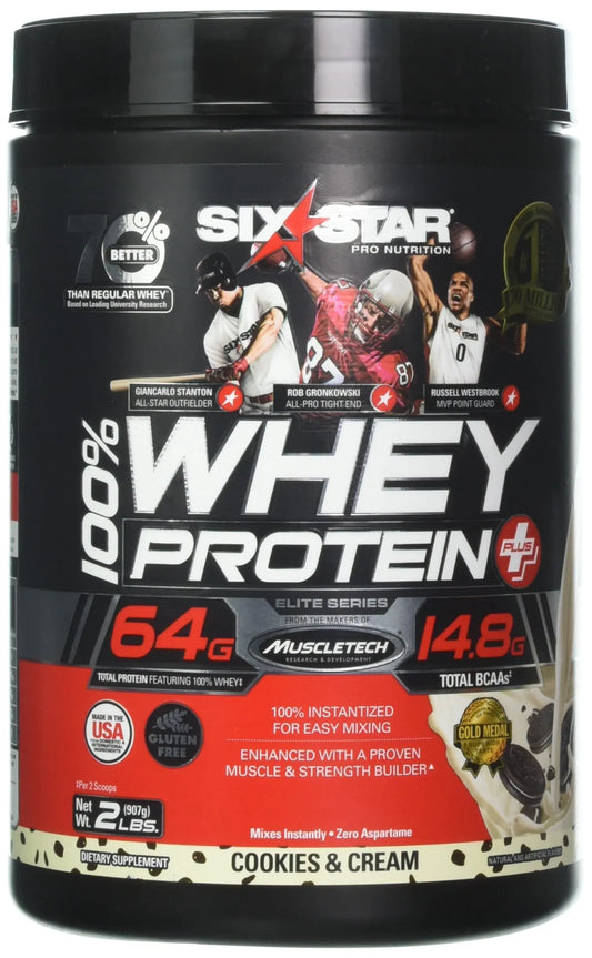 Six Star Advanced Whey Protein Plus | Muscle Gain Formula | Cookies & Cream 2lbs