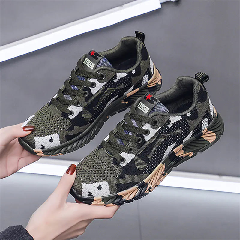 Flyknit Running Shoes, Camouflage Training Footwear