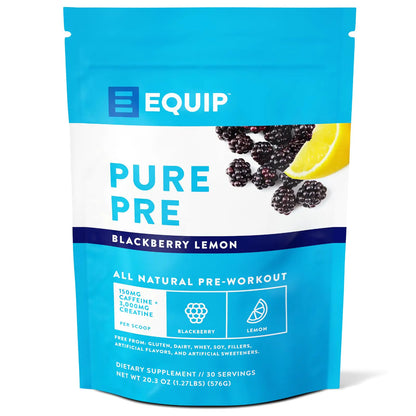 Equip Naturals Pre-Workout Boost | Blackberry Lemon | 30 Servings