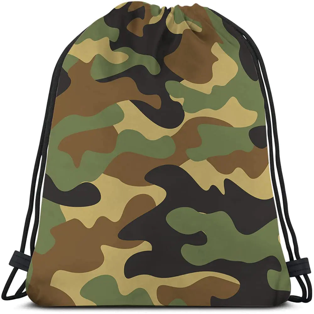 PupPack Drawstring Gym Bag - Cartoon Bulldog Design