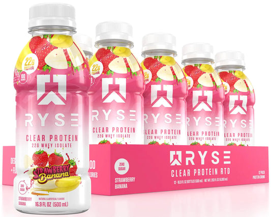 RYSE Refresh Whey Isolate Strawberry Banana Shake - Zero Fat