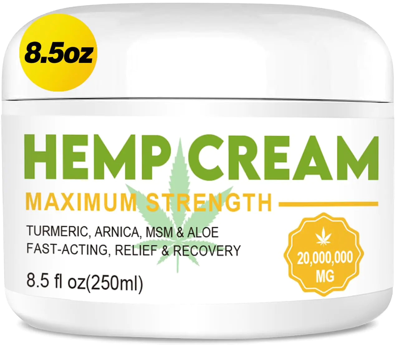 Hemp Relief Max Cream with Arnica and Turmeric - 8.5 oz