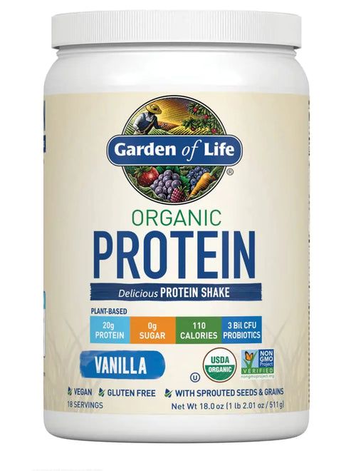 Garden of Life Organic Protein Shake Powder Vanilla Flavor