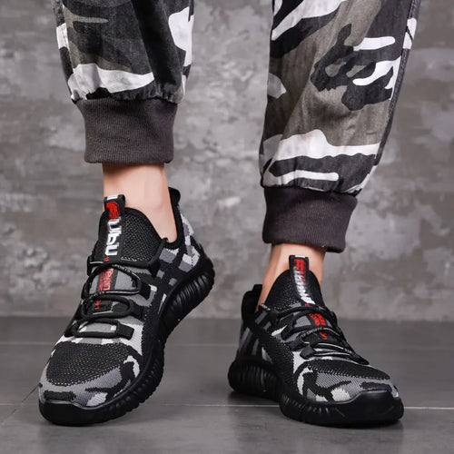 Flyknit Running Shoes, Camouflage Training Footwear