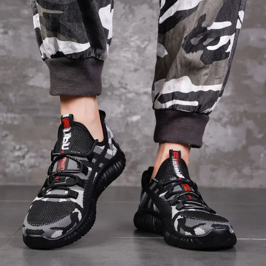Flyknit Running Shoes, Camouflage Training Footwear